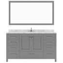 Modern Fittings Caroline Avenue 60" Single Bath Vanity with Cultured Marble Quartz Top and Round Sink