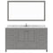 Modern Fittings Caroline Avenue 60" Single Bath Vanity with Cultured Marble Quartz Top and Round Sink