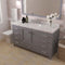 Modern Fittings Caroline Avenue 60" Single Bath Vanity with Cultured Marble Quartz Top and Round Sink