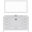 Modern Fittings Caroline Avenue 60" Single Bath Vanity with Cultured Marble Quartz Top and Round Sink