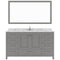 Modern Fittings Caroline Avenue 60" Single Bath Vanity with Cultured Marble Quartz Top and Square Sink