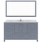 Modern Fittings Caroline Avenue 60" Single Bath Vanity with Cultured Marble Quartz Top and Square Sink Faucet