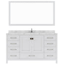 Modern Fittings Caroline Avenue 60" Single Bath Vanity with Cultured Marble Quartz Top and Square Sink