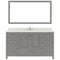 Modern Fittings Caroline Avenue 60" Single Bath Vanity with Quartz Top and Round Sink