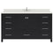 Modern Fittings Caroline Avenue 60" Single Bath Vanity with Quartz Top and Round Sink