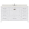 Modern Fittings Caroline Avenue 60" Single Bath Vanity with Quartz Top and Round Sink