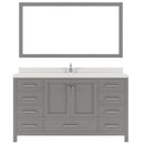 Modern Fittings Caroline Avenue 60" Single Bath Vanity with Quartz Top and Square Sink