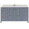 Modern Fittings Caroline Avenue 60" Single Bath Vanity with Quartz Top and Square Sink