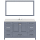 Modern Fittings Caroline Avenue 60" Single Bath Vanity with Quartz Top and Square Sink