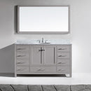 Modern Fittings Caroline Avenue 60" Single Bath Vanity with Marble Top and Round Sink Faucet