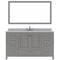 Modern Fittings Caroline Avenue 60" Single Bath Vanity with Marble Top and Round Sink