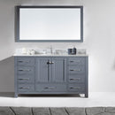 Modern Fittings Caroline Avenue 60" Single Bath Vanity with Marble Top and Round Sink Faucet