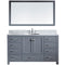 Modern Fittings Caroline Avenue 60" Single Bath Vanity with Marble Top and Round Sink