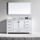 Modern Fittings Caroline Avenue 60" Single Bath Vanity with Marble Top and Round Sink Faucet