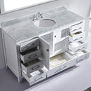 Modern Fittings Caroline Avenue 60" Single Bath Vanity with Marble Top and Round Sink