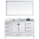 Modern Fittings Caroline Avenue 60" Single Bath Vanity with Marble Top and Round Sink