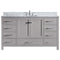 Modern Fittings Caroline Avenue 60" Single Bath Vanity with Marble Top and Square Sink