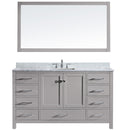 Modern Fittings Caroline Avenue 60" Single Bath Vanity with Marble Top and Square Sink