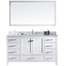 Modern Fittings Caroline Avenue 60" Single Bath Vanity with Marble Top and Square Sink Faucet