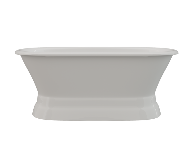 Cambridge Plumbing Cast Iron Double Ended Tub 60"x30", No Faucet Drillings