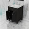 Alya Bath Norwalk 24" Vanity Espresso with Carrera Marble Top HE-101-24-E-CWMT