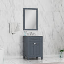 Alya Bath Norwalk 24" Vanity in Gray with Carrera Marble Top HE-101-24-G-CWMT