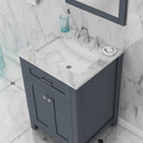 Alya Bath Norwalk 24" Vanity in Gray with Carrera Marble Top HE-101-24-G-CWMT