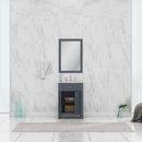 Alya Bath Norwalk 24" Vanity in Gray with Carrera Marble Top HE-101-24-G-CWMT