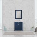 Alya Bath Norwalk 30" Vanity Blue with Carrera Marble Top HE-101-30-B-CWMT