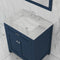 Alya Bath Norwalk 30" Vanity Blue with Carrera Marble Top HE-101-30-B-CWMT