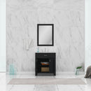 Alya Bath Norwalk 30" Vanity Espresso with Carrera Marble Top HE-101-30-E-CWMT