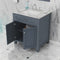 Alya Bath Norwalk 30" Vanity in Gray with Carrera Marble Top HE-101-30-G-CWMT