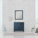 Alya Bath Norwalk 36" Vanity Blue with Carrera Marble Top HE-101-36-B-CWMT