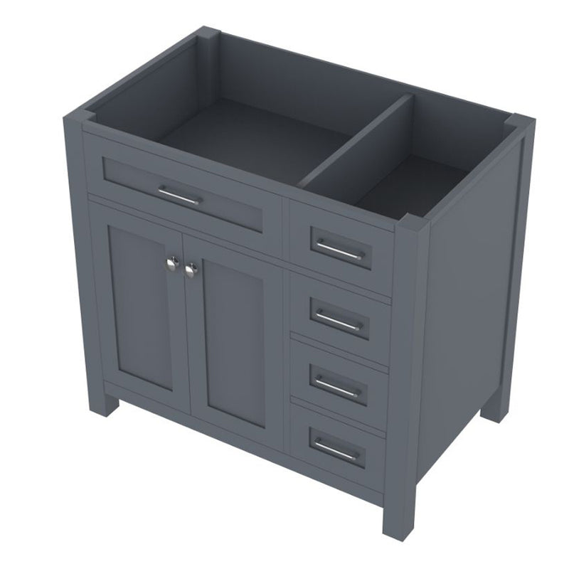 Alya Bath Norwalk 36 inch Drawer Vanity with No Top 