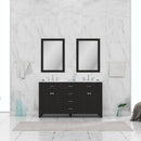 Alya Bath Norwalk 60" Double Vanity Espresso with Carrera Marble Top HE-101-60D-E-CWMT