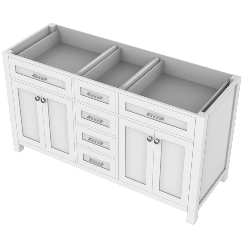 Alya Bath Norwalk 60 inch DOUBLE Vanity with No Top 