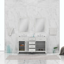 Alya Bath Norwalk 60" Double Vanity White with Carrera Marble Top HE-101-60D-W-CWMT