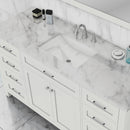 Alya Bath Norwalk 60" Single Vanity White with Carrera Marble Top HE-101-60S-W-CWMT