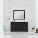 Alya Bath Norwalk 60" Single Vanity Espresso with Carrera Marble Top HE-101-60S-E-CWMT