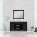 Alya Bath Norwalk 60" Single Vanity Espresso with Carrera Marble Top HE-101-60S-E-CWMT