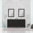 Alya Bath Norwalk 72" Double Vanity Espresso with Carrera Marble Top HE-101-72D-E-CWMT