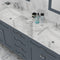 Alya Bath Norwalk 72" Double Vanity in Gray with Carrera Marble Top HE-101-72D-G-CWMT