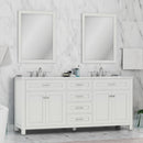 Alya Bath Norwalk 72" Double Vanity White with Carrera Marble Top HE-101-72D-W-CWMT