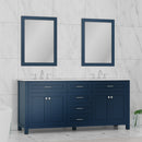 Alya Bath Norwalk 72" Double Vanity Blue with Carrera Marble Top HE-101-72D-B-CWMT