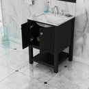 Alya Bath Wilmington 24" Vanity Espresso with Carrera Marble Top HE-102-24-E-CWMT