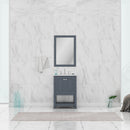 Alya Bath Wilmington 24" Vanity Gray with Carrera Marble Top HE-102-24-G-CWMT