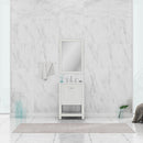 Alya Bath Wilmington 24" Vanity White with Carrera Marble Top HE-102-24-W-CWMT