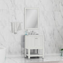 Alya Bath Wilmington 24" Vanity White with Carrera Marble Top HE-102-24-W-CWMT