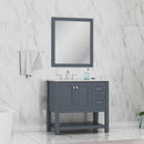 Alya Bath Wilmington 36" Vanity Gray with Carrera Marble Top HE-102-36-G-CWMT