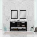 Alya Bath Wilmington 60" Double Vanity in Espresso with Carrera Marble Top HE-102-60D-E-CWMT